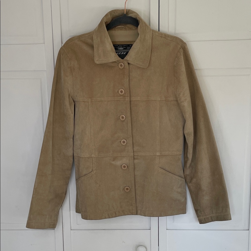 Vintage Urban Vibe Tan Suede Jacket